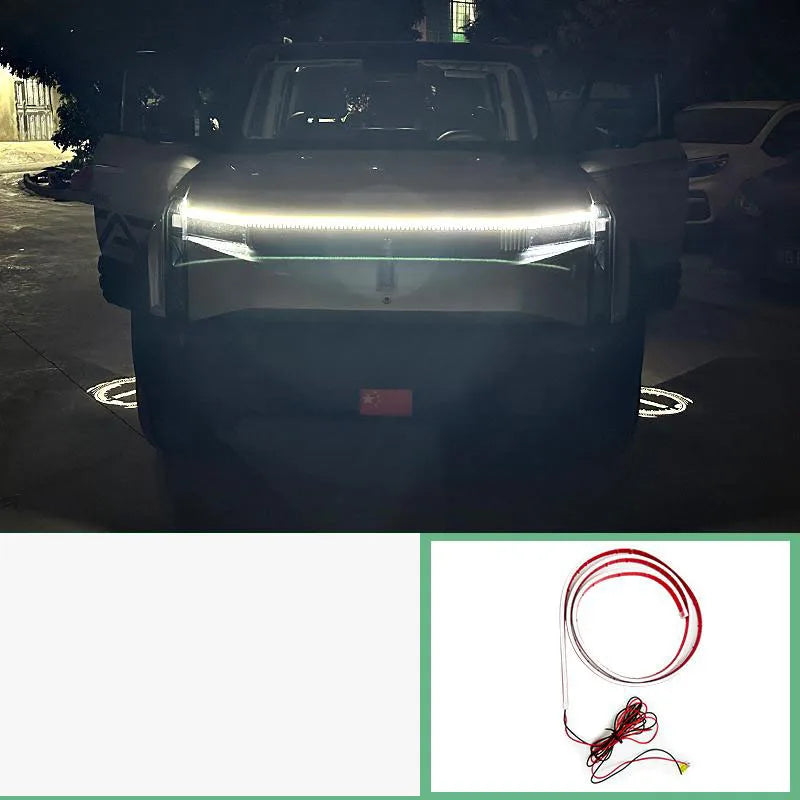 For Chery Icar 03 Jaeco J6 EV 2024 2025 Hood Through Light Strip Car Accessories Car Modification Parts