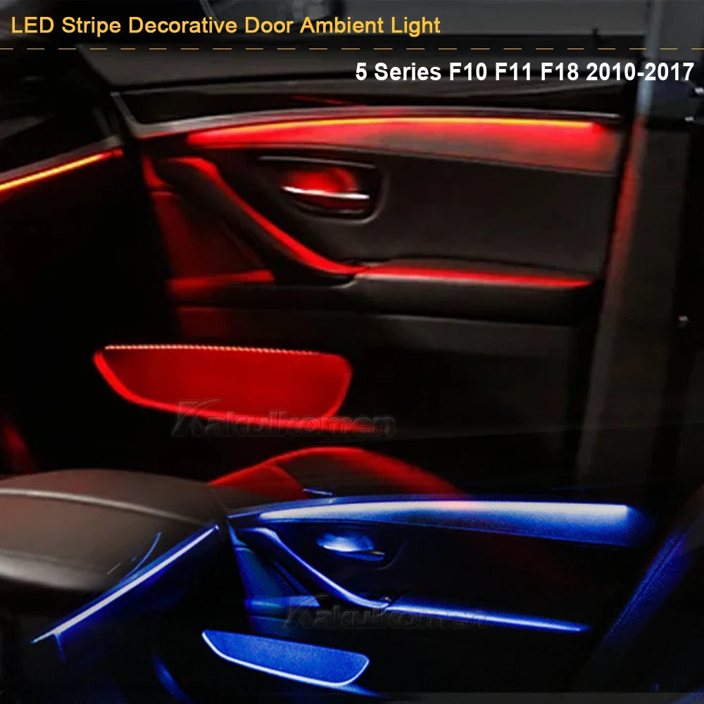 For Bmw F10 Led Light Car Accessories Interior Decorative Lights Rgb Auto Acessories Lighting Neon Strip Decorations Vehicles