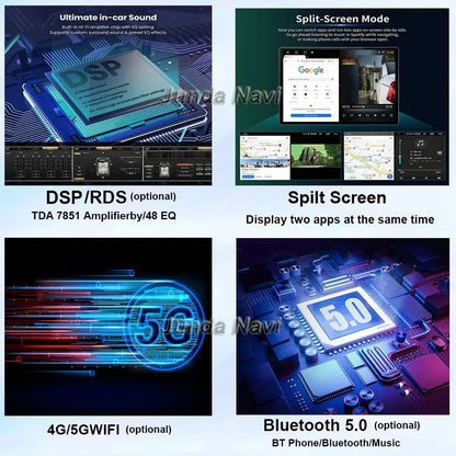 Android 14 Carplay Auto GPS For Honda City 2008 2009 2010 - 2014 Car Radio DSP Multimedia WIFI+4G Head Unit Video Stereo Player