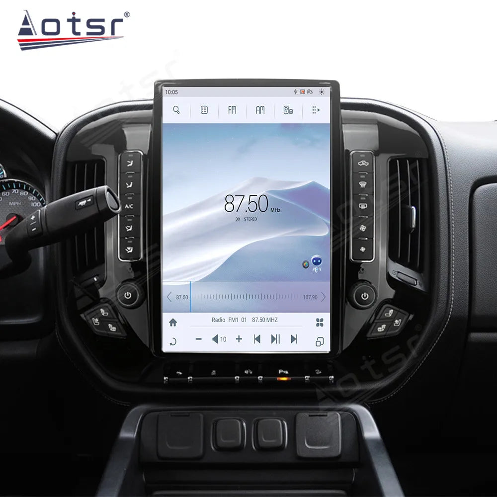 For Chevrolet Silverado 2013-2019 GMC SIERRA 2014-2020 audio 2 din android receiver tesla style auto multimedia DVD play GPS