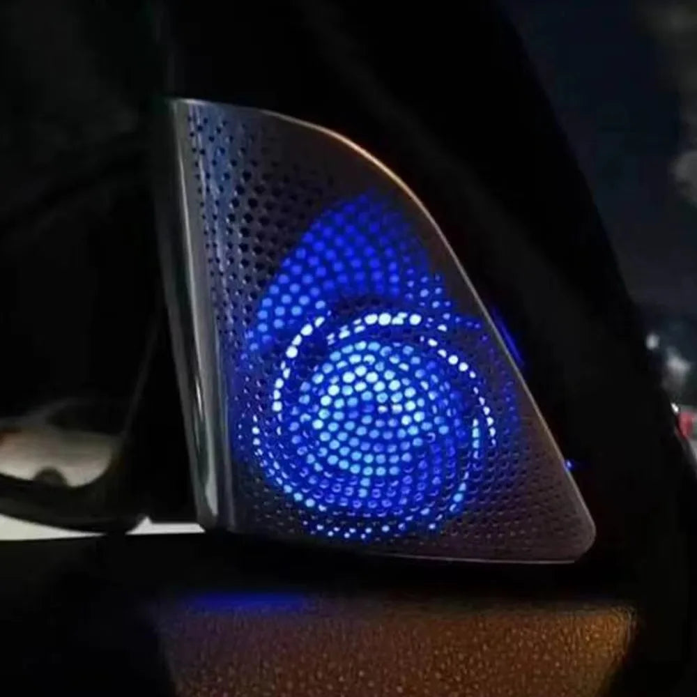 For BMW 5 Series 2010-2017 F10 F11 F18 Horn LED Ambient Light Front and Rear Iluminate Speaker Cover 4 pcs Kit