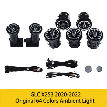 Upgrade LED Turbine Nozzle Ambient Light for Mercedes Benz W213/W205/X253/W222/W223/W206 C/E/GLC/S-Class Air Vents