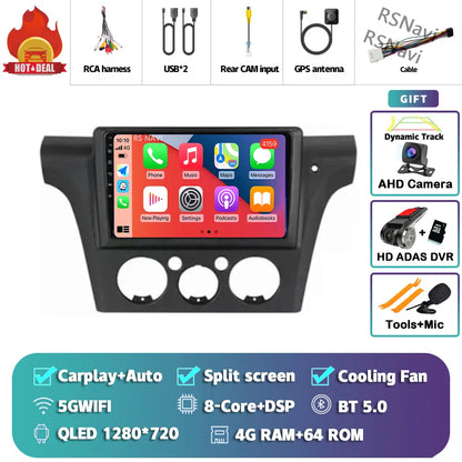 Android 14 Carplay Auto Car Radio Multimedia Player For Mitsubishi Airtrek Outlander 2001-2005 2din Autoradio Stereo Head Unit
