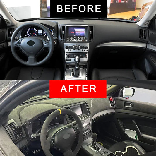 Custom Car Dashboard Cover in Alcantara for Infiniti G37 G25 2009-2013 Mat Shade Cushion Pad Carpet Auto Accessories Car-styling