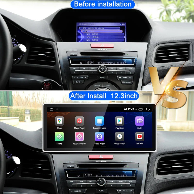 For Honda Acura ILX 2013-2014-2015-2021 Car Radio Multimedia Video Player Stereo, 12.3-inch Android GPS Navigation DSP Carplay