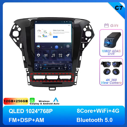 9.7 inch Android 14 Car Radio For Ford Mondeo MK4 2011 - 2013 Navigation Autoradio Multimedia Player DVD GPS Stereo WIFI 4G DVD