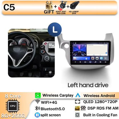Android 14 For HONDA FIT JAZZ 2008 2009 2010 2011 2012 2013 Car Stereo Radio Multimedia Wireless Carplay Android Auto GPS 4G BT