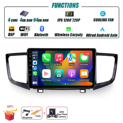 Car Radio Carplay For Honda Pilot 2016 - 2019 GPS Navigation Android Auto Stereo Multimedia Player 5G Wifi Screen BT RDS