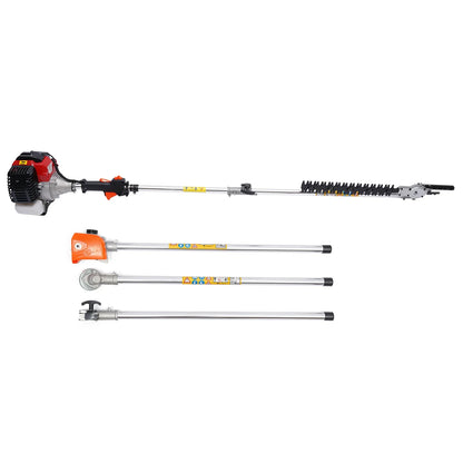 52cc Hedge Strimmer Gasoline 2Stroke Brush Cutter Grass Wacker Weed Eater Lawn Mower Yard Pruner 10 In 1 power tools