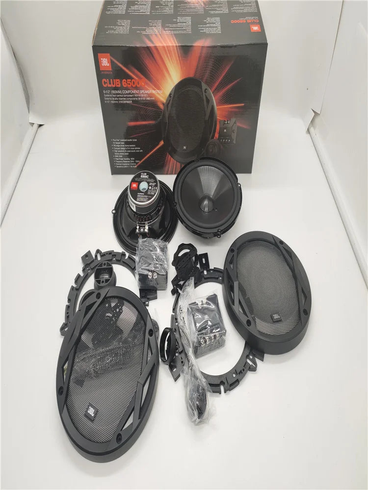 Free Shipping 1Set JBL-CLUB 6500C & JBL-GTO 609c 2-Way 6.5 Inch 180W Car Audio Door Bass Component Tweeters Speakers Kit Harman