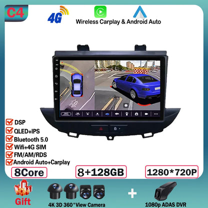 Android 14 For Opel Grandland X crossland x 2016-2020 Carplay Multimedia Monitor Screen Stereo Radio Video Player Car Navigation