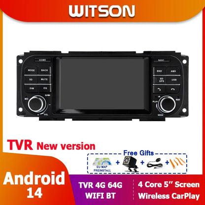 Car Radio Player OEM CarPlay Android Multimidia For 300M Stratus Sedan PT Cruiser Durango Grand Cherokee 1999-2004 Stereo GPS