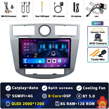 Android 14 Car Radio WiFi+4G For Chrysler Sebring Cirrus 2007 2008 2009 2010 GPS Navigation Auto wireless Carplay Player 2Din BT