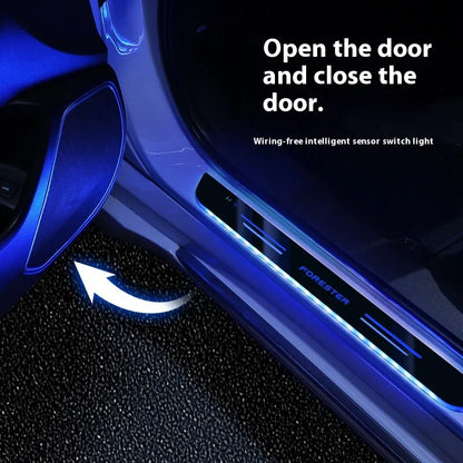 For Subaru STI OUTBACK WRV BRZ XV Impreza Forester Legacy Car Wireless LED Welcome Pedal Threshold Light passage Atmosphere lamp