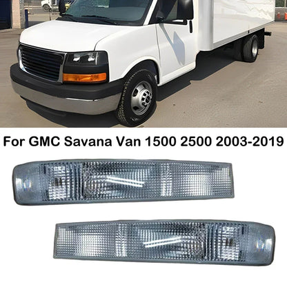 1 Pair Car Front Turn Signal Light Front Fog Light Directional Lamp Daytime Running Light For GMC Savana Van 1500 2500 2003-2019