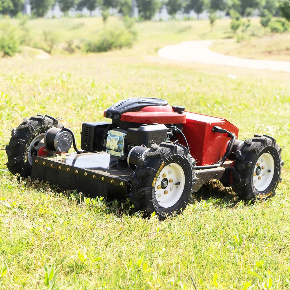 Customer Cheapest 16HP Gasoline Robot Lawn Mower Grass Cutter Flail Mower Wheel Mowers Petrol Lawnmower power tools