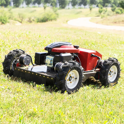 Customer Cheapest 16HP Gasoline Robot Lawn Mower Grass Cutter Flail Mower Wheel Mowers Petrol Lawnmower power tools