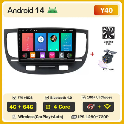 Android 2 din For Kia RIO 2 2005 - 2011 Car Radio Multimedia GPS Navigation Player Auto NO 2din DVD Screen Carplay Stereo WIFI