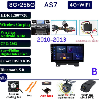 Car Radio Carplay For Land Rover Range Rover Sport 2005-2013 Navigation GPS Android Auto Multimedia Player 4G Wifi No 2din DVD