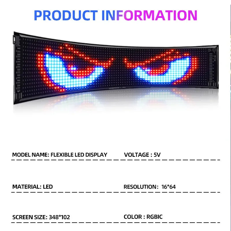 For Toyota Highlander XU20 XU40 XU50 XU70 APP Control Car Demon Eyes Vehicle Signal Lights LED Eyes Light Warning Strobe Lights