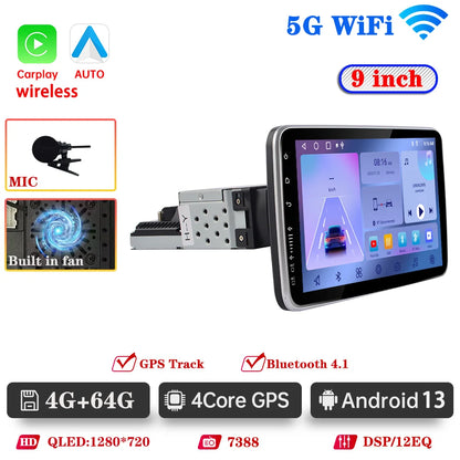 Android 14 Car Radio 1 Din Multimedia Player For VW Nissan Hyundai Kia Toyota Ford Honda Android Auto Carplay GPS FM DAB RDS
