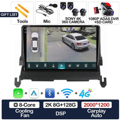Android 15 Car Radio For Dodge Journey 2009 - 2012 Multimedia Stereo Video Player Qualcomm Head Unit 2DIN 4G LTE 5G WIFI QLED BT