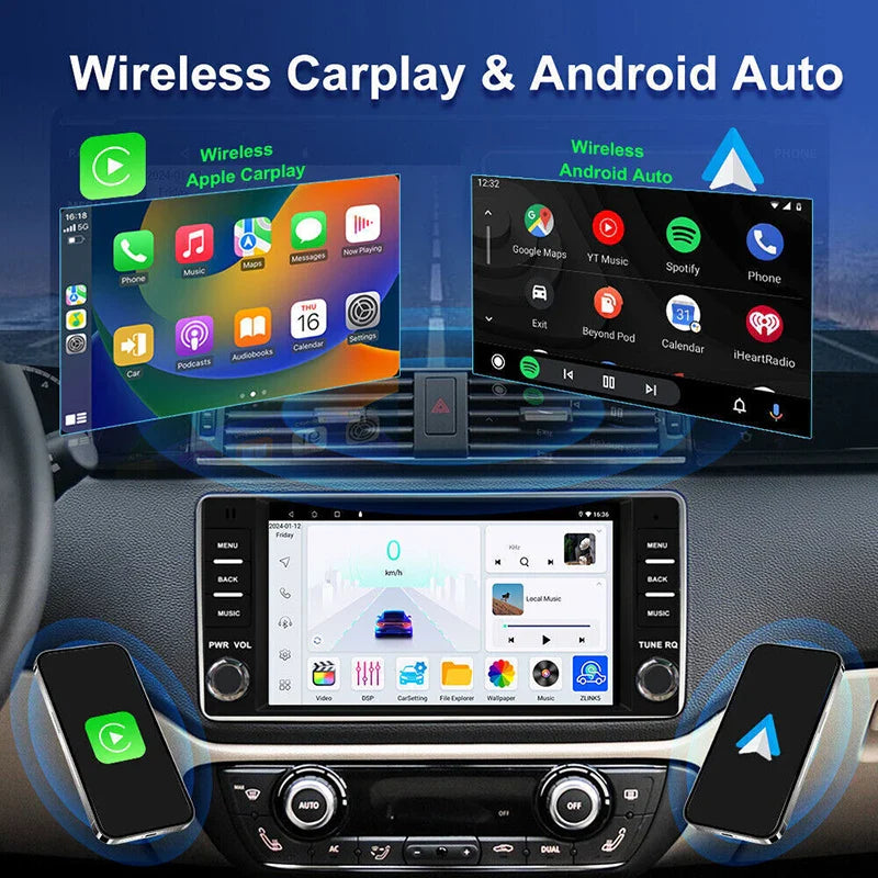 7" 4+64GB For Chrysler Sebring 2007-2010 Car Stereo Radio Apple CarPlay Android 13 Head Unit GPS Reversing Image