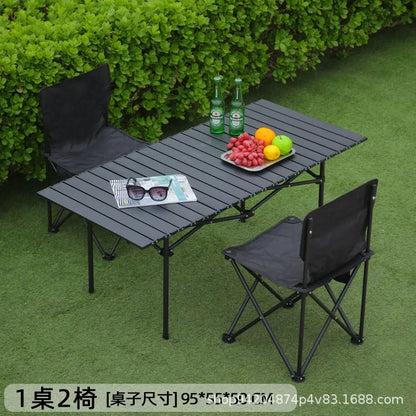 Outdoor Folding Table, Egg Roll Table, Stall, Convenient Camping Table And Chair Set, Picnic Chair Full Set Of Equipment