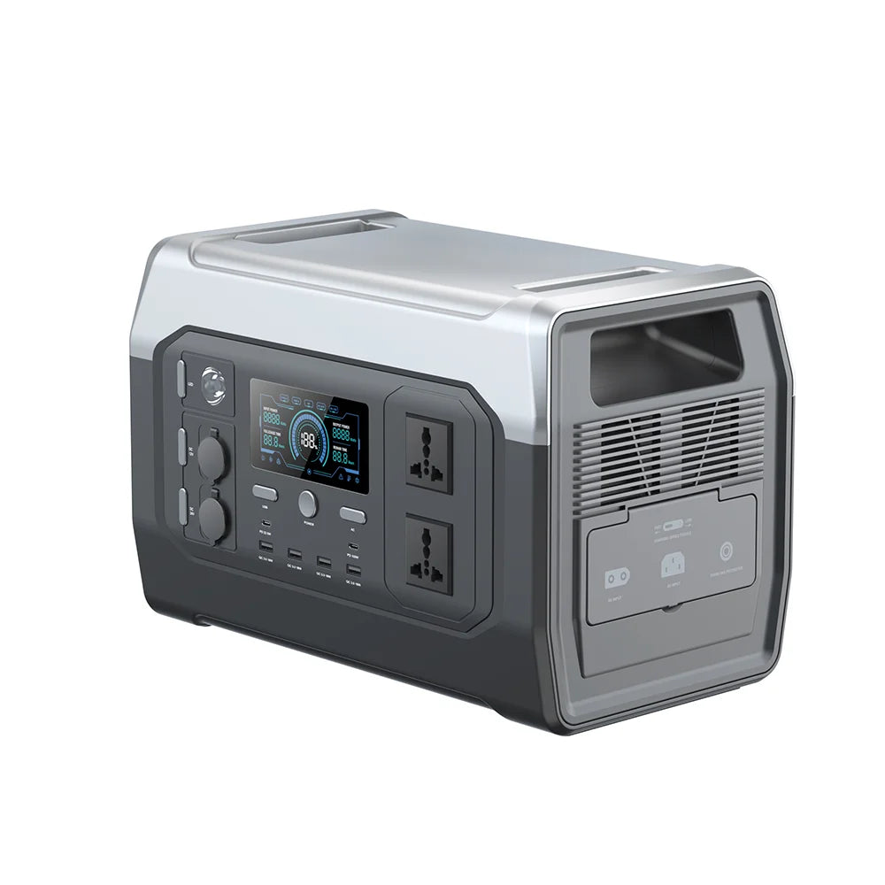 LiFePO4 Portable Power Station 2600W 2048WH Mobile Power Supply Solar Generators 1800W 1024WH Battery Power Storage For Camping
