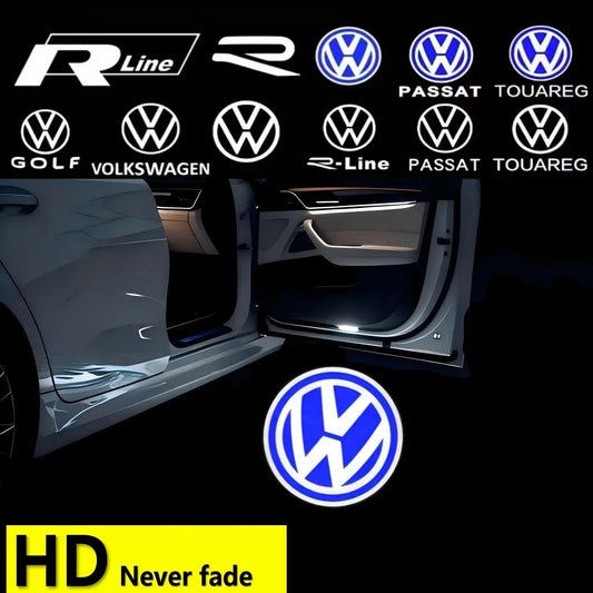 2PCS LED Car Door Logo Light Projection Lamp HD For Volkswagen VW Passat B5 B5.5 Touareg 2005 2004 2003 2002 2000 2001 1999 1998