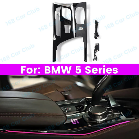 LED 11 Colours Ambient Lights For BMW New 5 series 6GT G30 G32 M5 Car Center Console Saddle Light Interior Decorative Lamp Refit