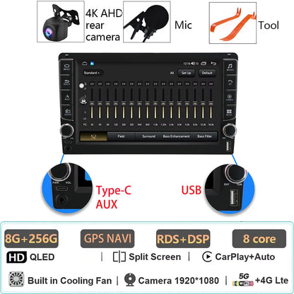Car Radio Android 14 For Ford Fiesta Mk 6 2009 - 2018 Mirror Link AutoMotive Smart Car Systems GPS Navigation Bluetooth 8 Core