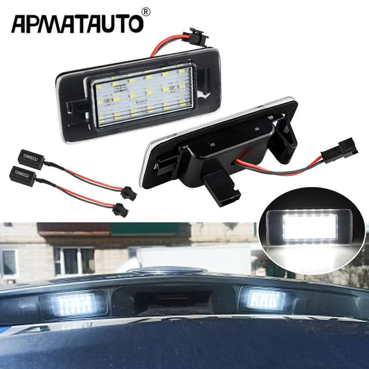 2PCS LED License Number Plate Lights Canbus White For GMC Yukon / Yukon XL 2015 2016 2017 2018 2019 2020 OEM:GM13590043