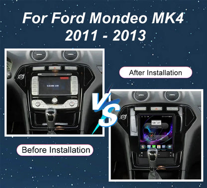 9.7 Inch Android 14 Car Radio Stereo Multimedia Player For Ford Mondeo MK4 2011 - 2013 Auto GPS Navigation wireless carplay DVD