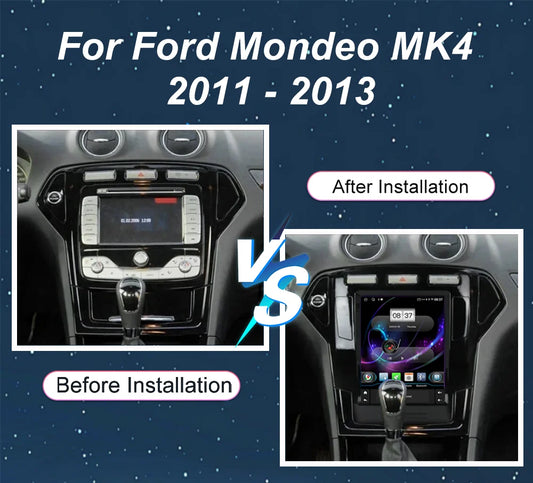 9.7 Inch Android 14 Car Radio Stereo Multimedia Player For Ford Mondeo MK4 2011 - 2013 Auto GPS Navigation wireless carplay DVD