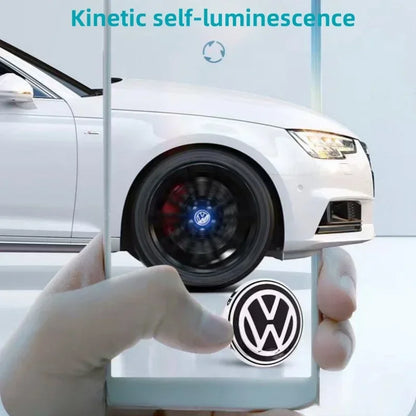 For Volkswagen wheel hub LED light caps floating luminous wheel hub covers suitable for Golf 4/6/7 Touran Passat Tiguan Polo