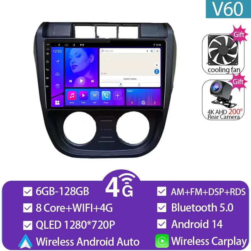 Android 14 Stereo Car Radio For VOLKSWAGEN Crossfox 2003-2009 Multimedia Video Player 4G GPS Android Auto CarPlay DSP No 2 Din
