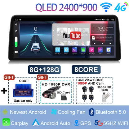Android14 For Dodge Grand Caravan 2009-2020 Chrysler Grand Voyager 5 2011 - 2015 Car Radio Multimedia Player GPS Auto Carplay