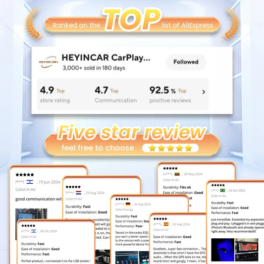 2025 New HEYINCAR CarLife to Wireless CarPlay Adapter For Hyundai Kia Toyota Honda BAIC FAW GAC  Yandex Maps Navigation spotify