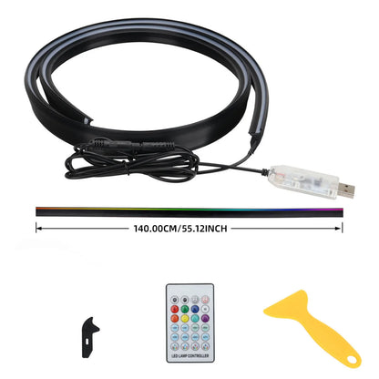 Front Windshield LED Car Interior Lights 150cm RGB USB APP Control Remote Symphony Lamp Universal For Tesla BMW Audi Volvo GLC