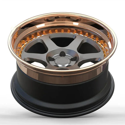 3-piece Forged alloy wheels 5x112 5x120 5x114.3 5x130 5x108 5x110 for Dodge bmw Passenger car wheels rims