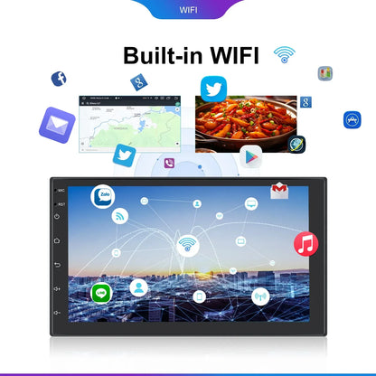 Podofo Android 6+128G 7/9/10inch Car Stereo Radio Universal WIFI Carplay Android Auto Car Multimedia Player Bluetooth FM 32EQ