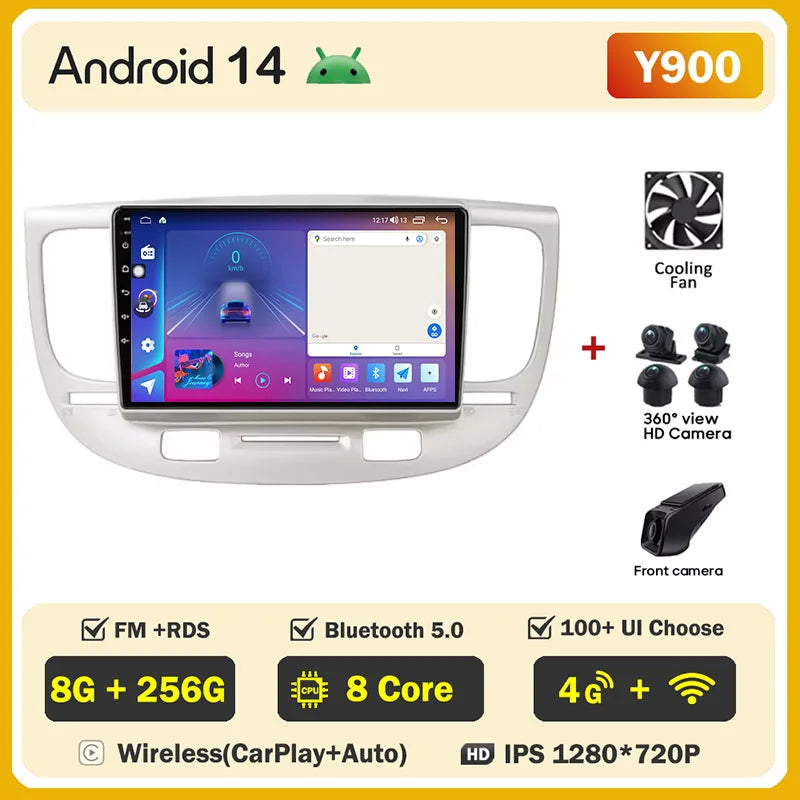 Android 2 din For Kia RIO 2 2005 - 2011 Car Radio Multimedia GPS Navigation Player Auto NO 2din DVD Screen Carplay Stereo WIFI