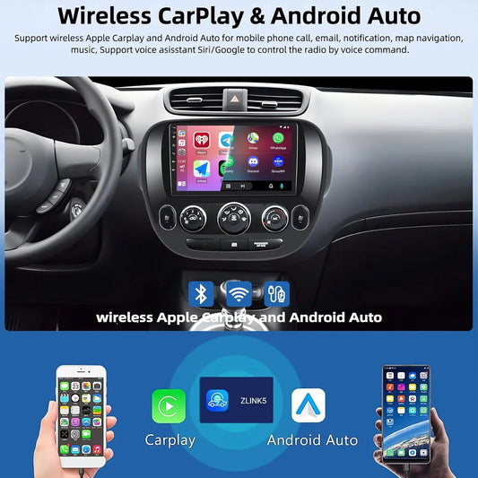 9inch Car Carplay Stereo Radio GPS Navigation Compatible for Soul 2013-2019 Android 13