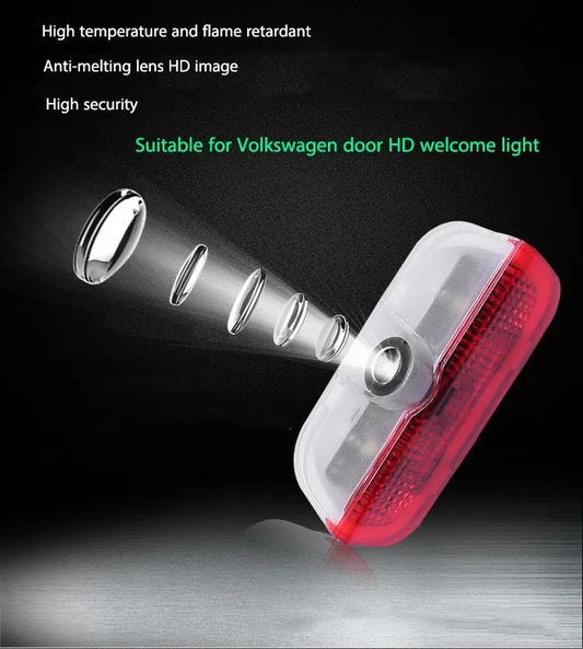 Car door welcome light for Volkswagen door welcome light luci led luces led interior de coches boas-vindas 2x