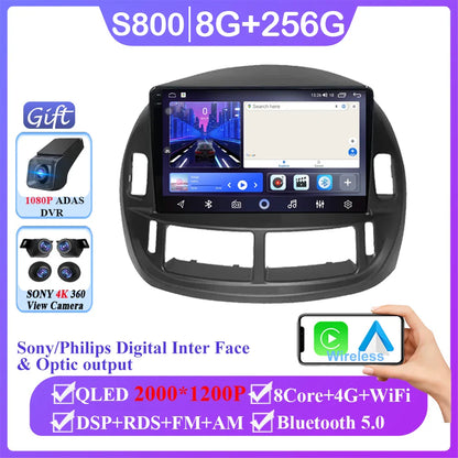 Android 14 Car For Toyota Previa ESTIMA ACR30 Tarago 2002-2006 QLED Stereo Radio Multimedia Player Head Unit GPS 4G BT Carplay