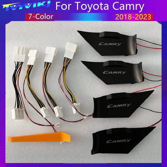 LED Car Inner Ambient Light For Toyota Camry 2018-2024 7-Color Handle Door Bowl Lamp Replacement Non-Destructive Installation