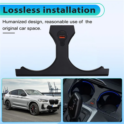 A82M-11 Colour Ambient Light For BMW X3 X4 IX3 G01 G02 X3M X4M Car Cup Holder Lights Decoration Indoor Water Cup Lamp