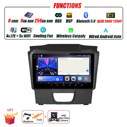 Android Auto Car Radio For Isuzu DMAX 2015 - 2019 Multimedia Stereo Video Player Navigation GPS Carplay 4G WIFI DSP RDS BT