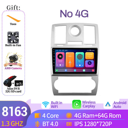 NAVISTART For Chrysler 300C 2004-2011 Car Radio Autoradio Multimedia Navigation Android 14 Carplay 8+128G 2K QLED Screen